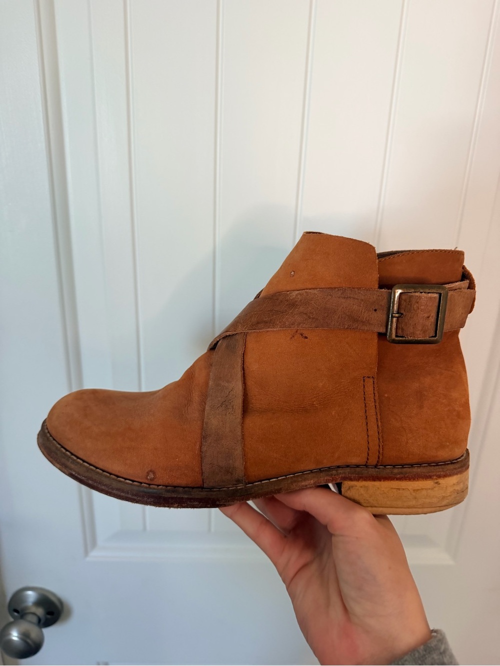 Free people boots with wooden bottoms